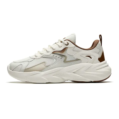 Anta Slip Resistant, Abrasion Resistant, Breathable Low top Casual Shoes Men's White Brown