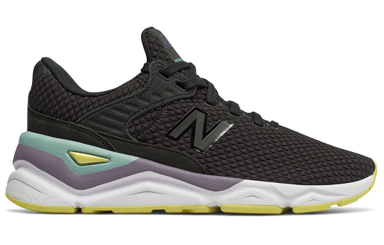Женские кроссовки New Balance X-90 (черные) — 黑/柠檬黄 — фото 2