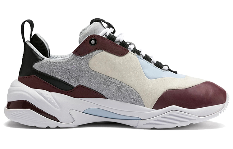 Женские кроссовки PUMA Thunder Colorblock (коричнево-бело-хаки) — Коричневый / белый / хаки / серый / чёрный / синий — фото 2