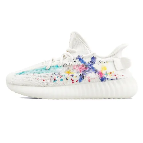 Adidas Originals Yeezy Boost 350 V2 Abrasion Resistant Abrasion Resistant Low top Casual Shoes Unisex White