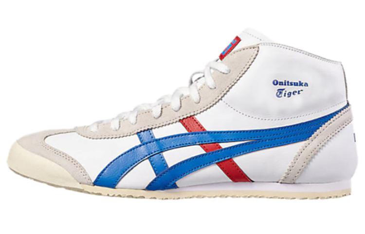 Кроссовки Onitsuka Tiger Mexico Mid Runner (бело-синие)