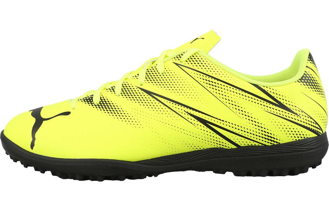 PUMA Attacanto Comfortable Round Toe TT Turf Abrasion Resistant Breathable Soccer Shoes Men's Yellow
