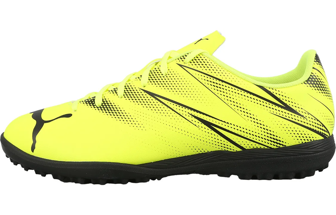 PUMA Attacanto Comfortable Round Toe TT Turf Abrasion Resistant Breathable Soccer Shoes Men's Yellow