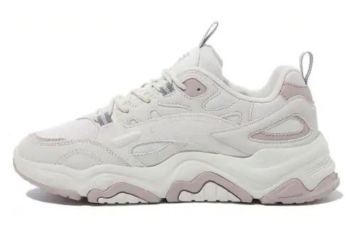 FILA Tiny Rumble Leather Abrasion Resistant Abrasion Resistant Low top Casual Shoes Unisex Pink