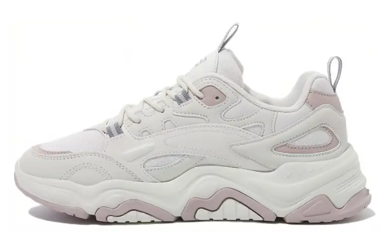 FILA Tiny Rumble Leather Abrasion Resistant Abrasion Resistant Low top Casual Shoes Unisex Pink