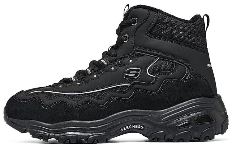 Женские ботинки Skechers D'LITES 1.0 (черно-белые)