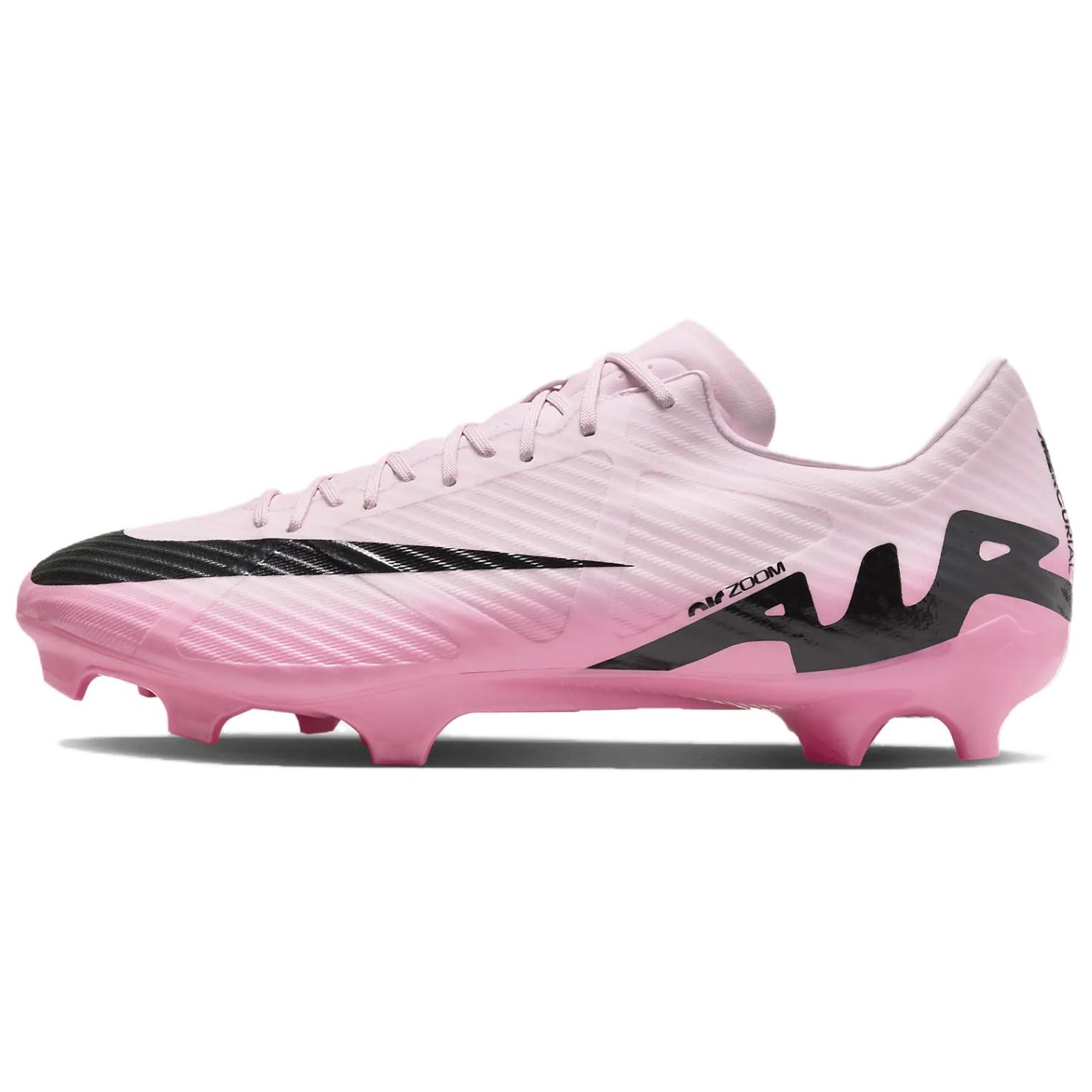 Nike Zoom Vapor 15 Academy Low-Top Zoom Air Cushion MG (Glue Short Spikes) Artificial Grass Anti-Slip Football Shoes Men's Pink and Black