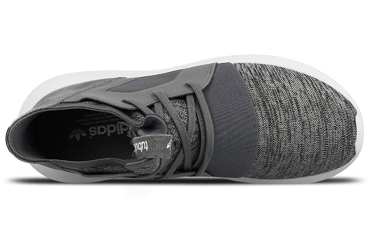 Женские кроссовки adidas originals Tubular Defiant (серый / белый) — фото 4