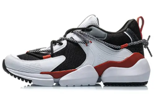 Li Ning Cohesion Flow Slip Resistant Abrasion Resistant Low top Sports Casual Shoes Men's Black White Red