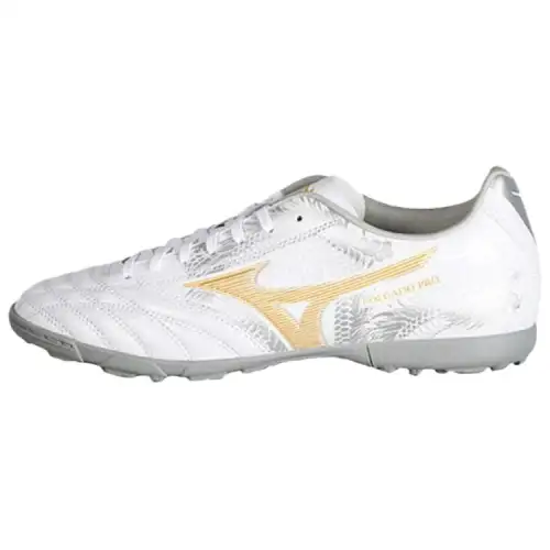 Mizuno Morelia Neo AG Artificial Ground Cushioning Abrasion Resistant Breathable Coverage Soccer Shoes Men's White Gold