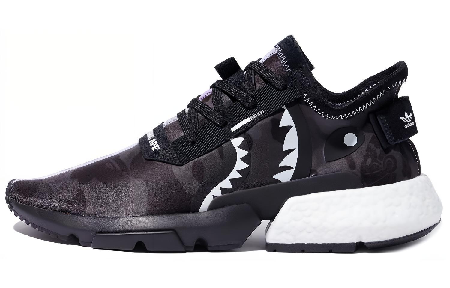 Кроссовки A BATHING APE x adidas Pod-S3.1 (черные)