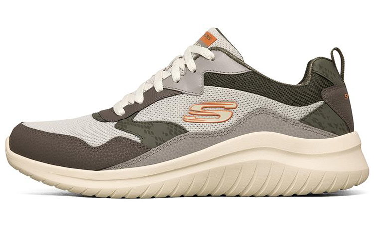 Skechers Ultra Flex 2.0 Casual Shoes Men's Low Top Taupe/Orange
