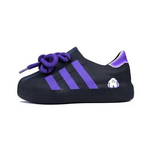 Adidas Originals AdiFOM Superstar Non slip Lightweight Low top Casual Shoes Unisex Black Purple