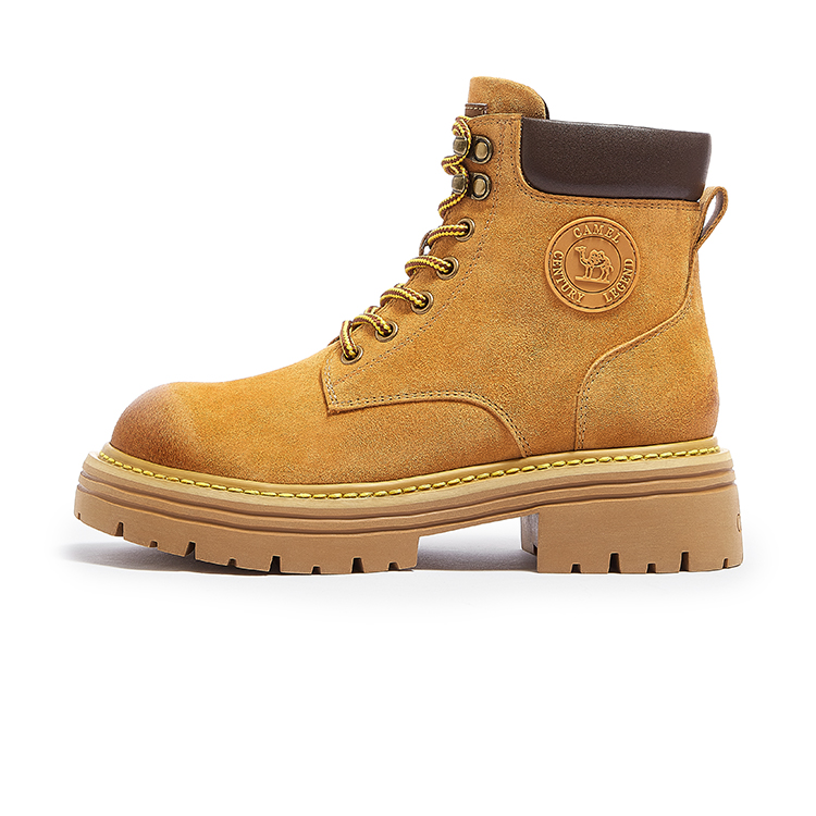 CAMEL Camel Gobi Retro Classic Rhubarb Boots Small Thick Sole Increased Non-Slip Wear-Resistant Workwear Outdoor Boots Martin Boots 4.5cm Women's Style