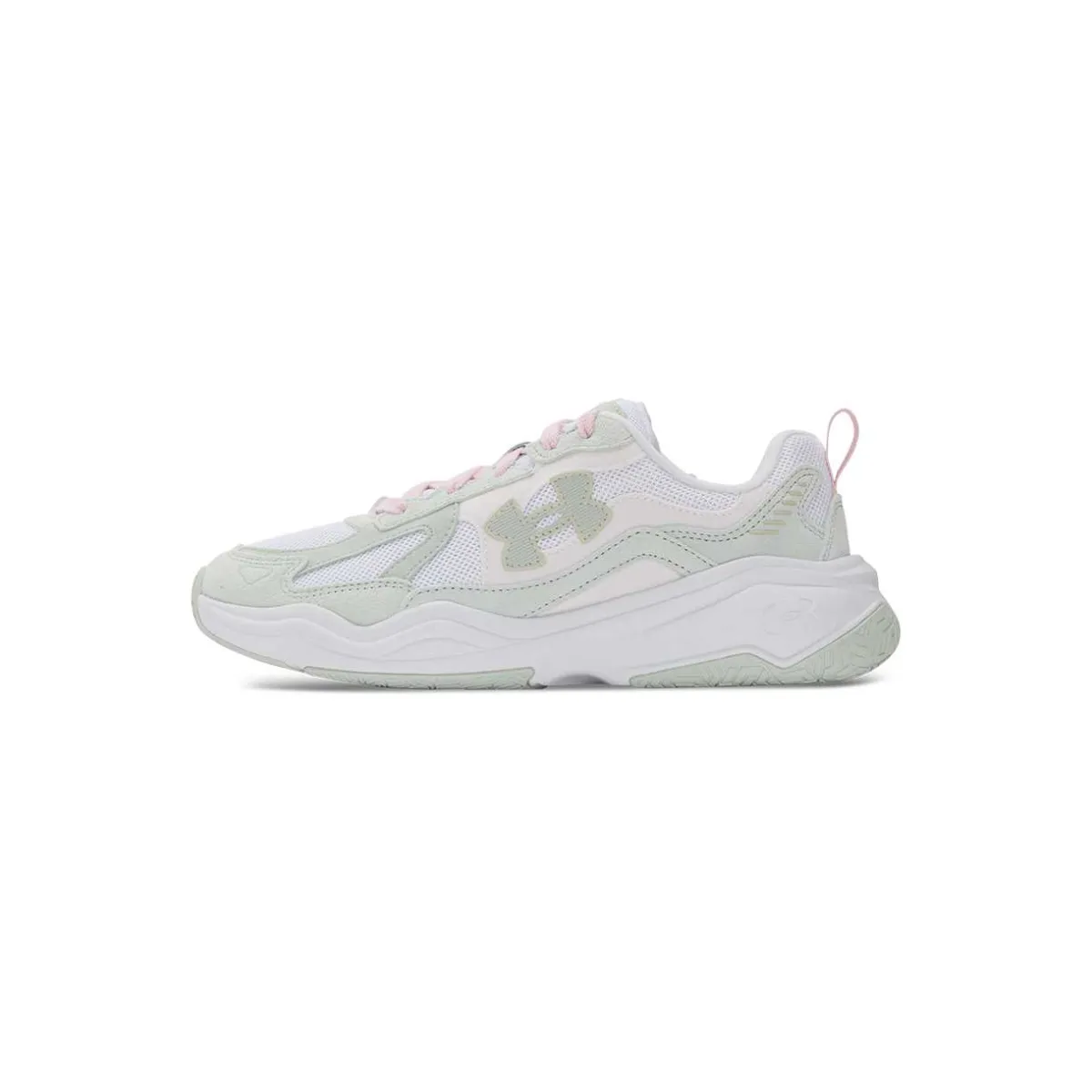 Under Armour ASPIRE Mesh, Textile Breathable Low top Casual Shoes Unisex White