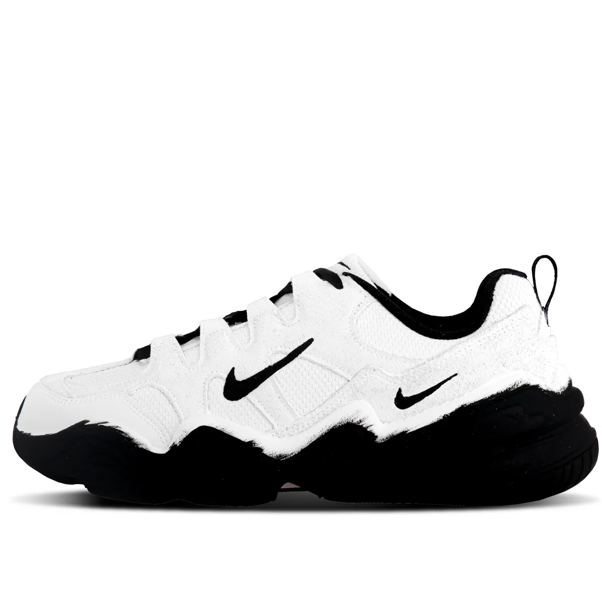 Nike Tech Hera Suede Abrasion Resistant Low top Casual Shoes Unisex Black White