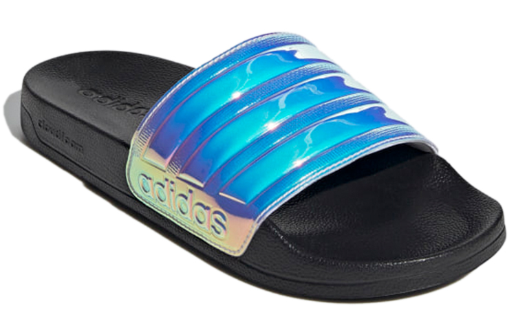 Женские шлепанцы adidas Adilette Shower Slides (черно-фиолетовые) — фото 3