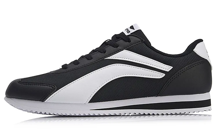 Li Ning 3KM Textile, Synthetic Leather Cushioning Slip Resistant Abrasion Resistant Breathable Lightweight Low top