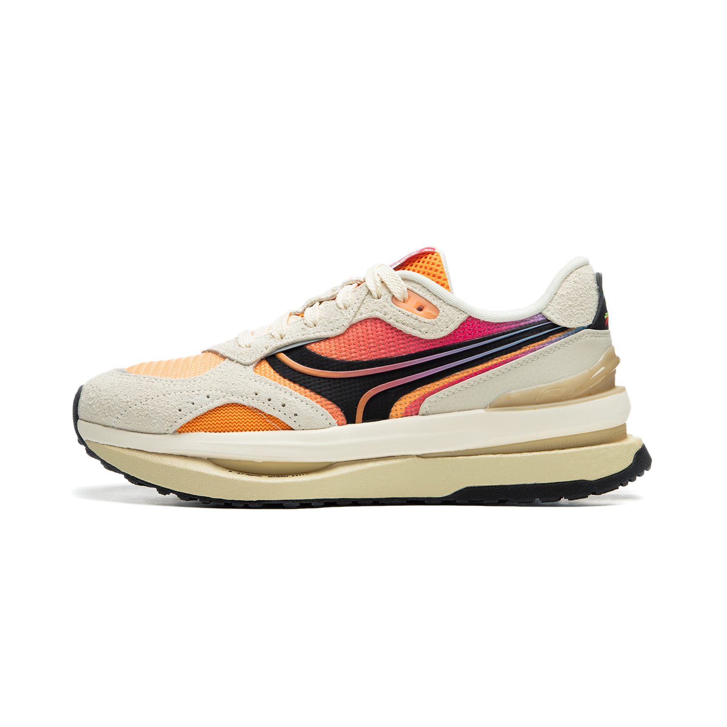 Li Ning Zhongning M1000 Cushioning Breathable Support Rebound Low top Casual Shoes Men's Light Yellow