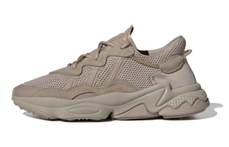 Adidas originals Ozweego mesh fur Comfortable and versatile shock-absorbing and wear-resistant low-top casual shoes for women khaki brown