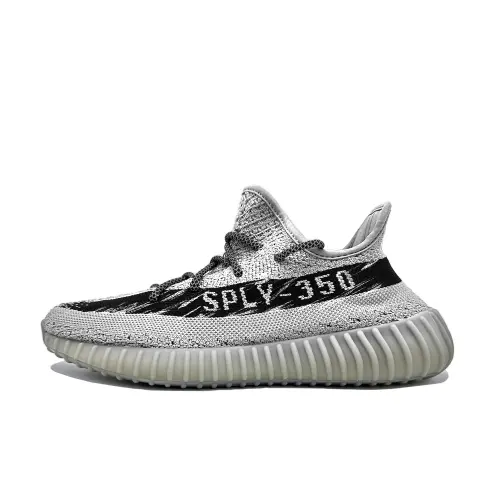 Adidas Originals Yeezy Boost 350 V2 Shimmering Silver Cushioning, Wear Resistant Low top Casual Shoes Unisex Silver