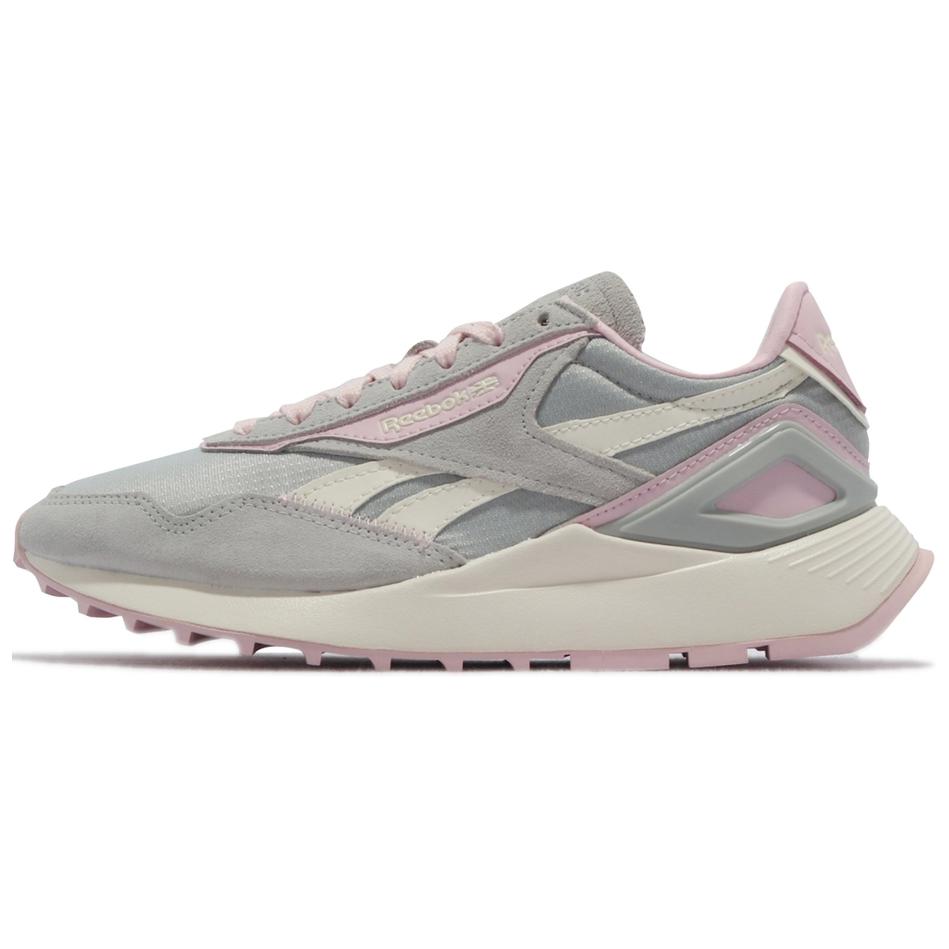 Женские кроссовки Reebok Classic Leather Legacy AZ (серо-бело-розовые)