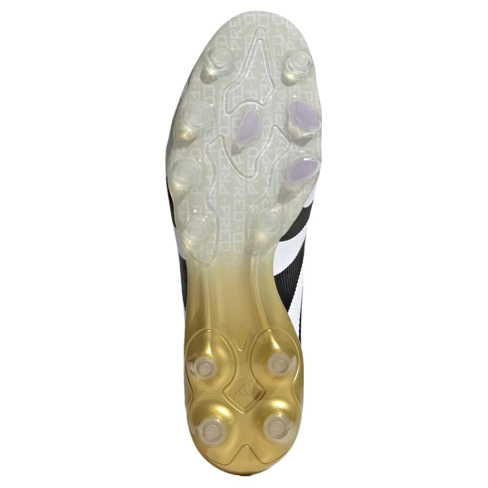 Adidas PREDATOR ELITE Abrasion Resistant Abrasion Resistant Soccer Shoes Unisex White Black