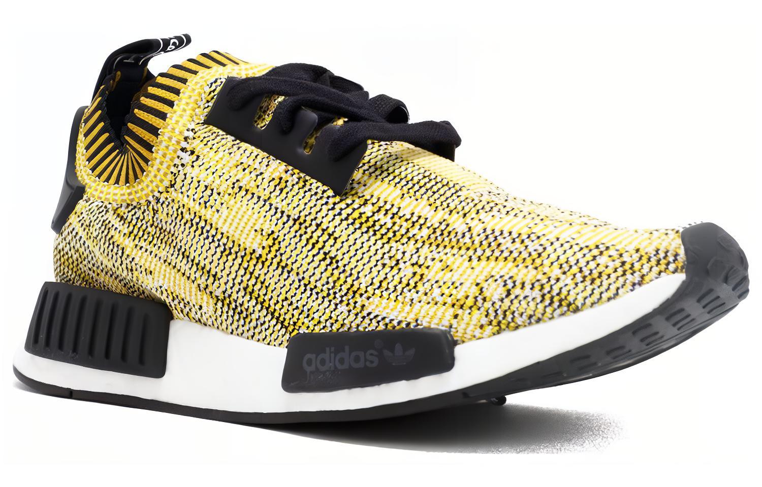 Унисекс кроссовки adidas Originals NMD R1 (желто-черные) — 黑/游牧黄 — фото 3
