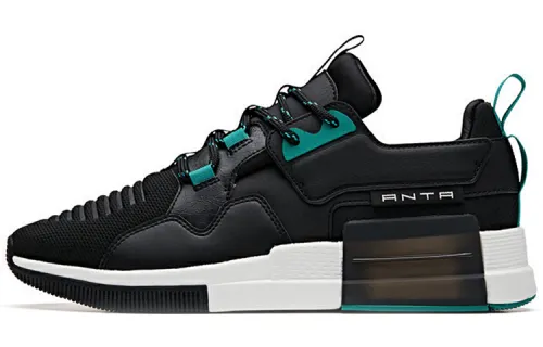 Anta Rubik's Cube Reject Mediocrity Slip Resistant Cushioning Low top Running Shoes Men's Black