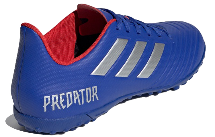 Мужские бутсы adidas Predator 19.4 TF (сине-серо-красный) — Синий / серый / красный — фото 4