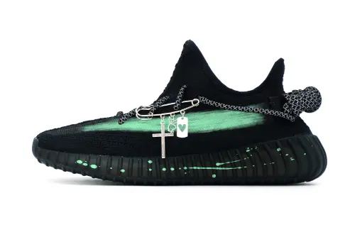 Adidas Originals Yeezy Boost 350 V2 Low top Casual Shoes Unisex Black