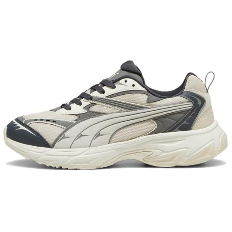 PUMA Morphic Textile, Split Cow Leather, Artificial Leather Breathable Low top Casual Shoes Unisex Ecru