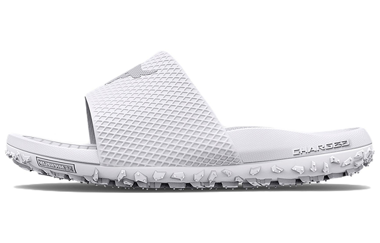 Under Armour Project Rock 1 Fashionable Quick-drying Slippers Men's White