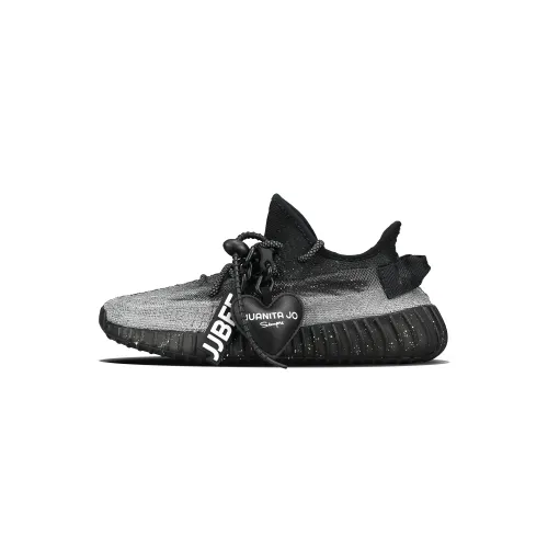 Adidas Originals Yeezy Boost 350 V2 Breathable Low top Casual Shoes Unisex Black Silver