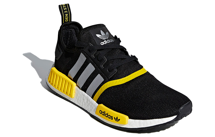 Кроссовки adidas originals NMD_R1 (черно-желто-белые) — фото 3