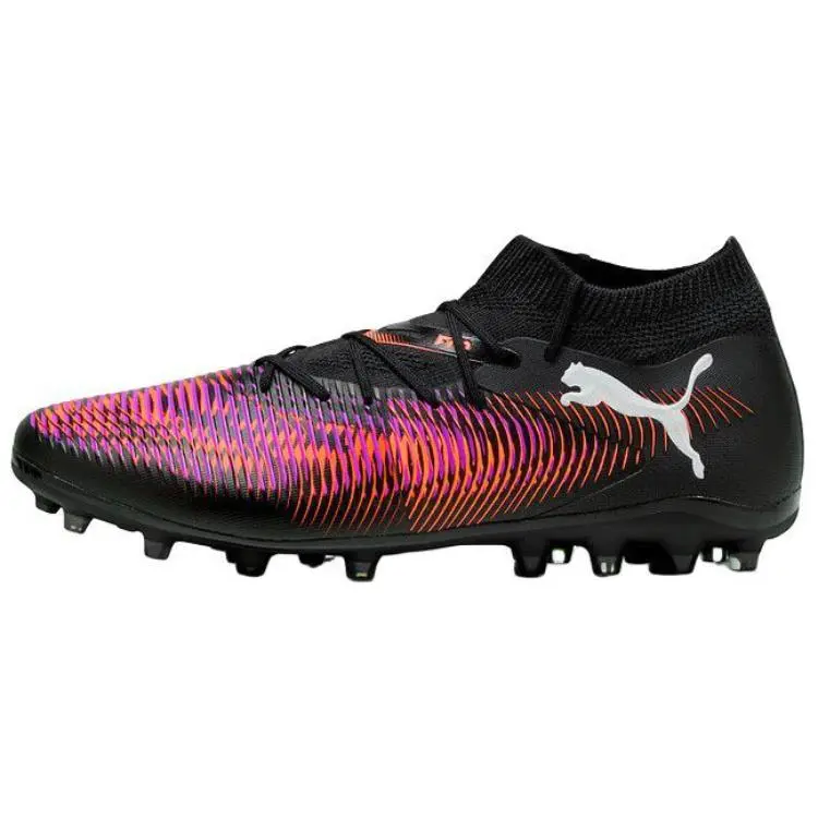 PUMA FUTURE 8 MATCH MG Multi Ground Fabric Soccer Shoes Unisex Black