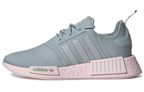 Adidas Originals NMD_R1NMD_R1 Fabric Abrasion Resistant Low top Casual Shoes Women's Blue Pink