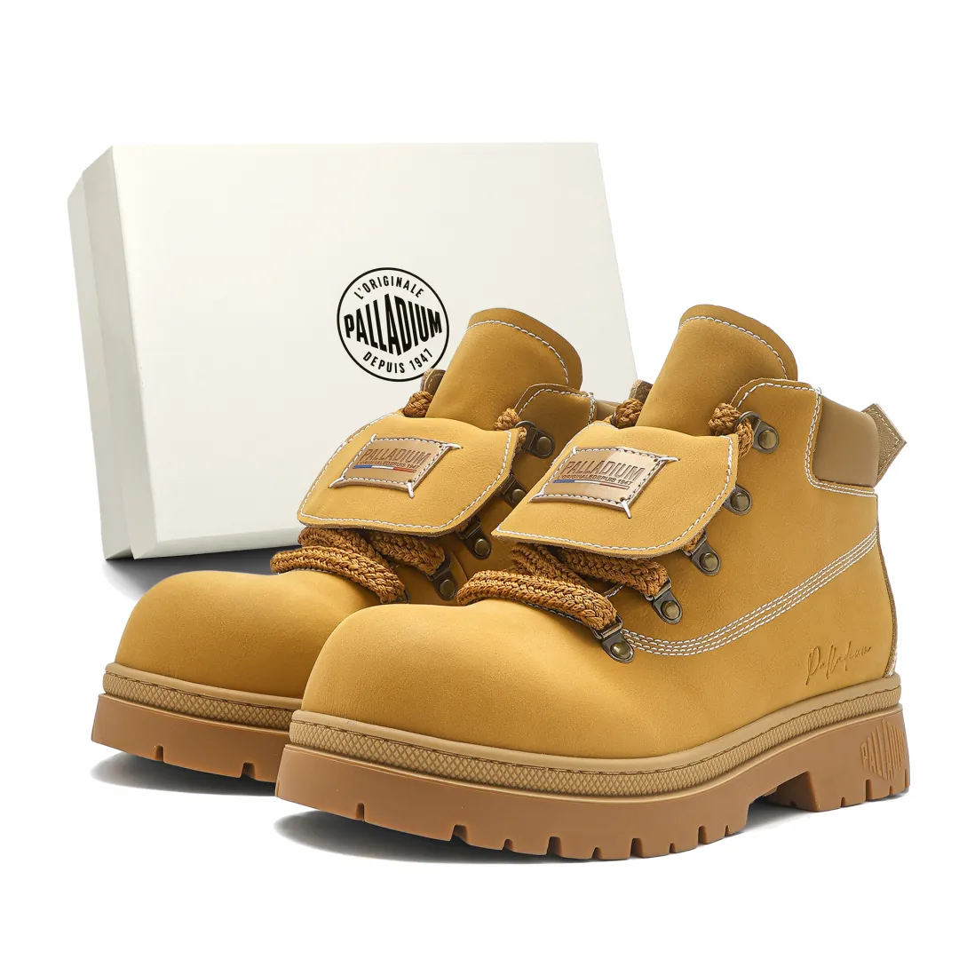 Palladium Combat Boots Unisex White, Black, Yellow, Coffee