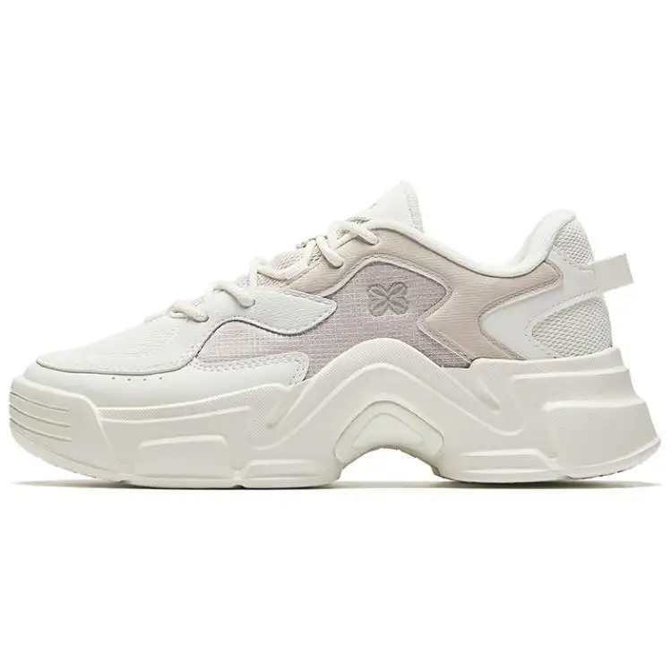 Anta Abrasion Resistant Coverage Support Low top Casual Shoes Women's White Beige
