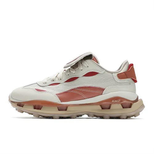 FILA KM2 Cushioning, Wear Resistant Low top Casual Shoes Women's White Orange