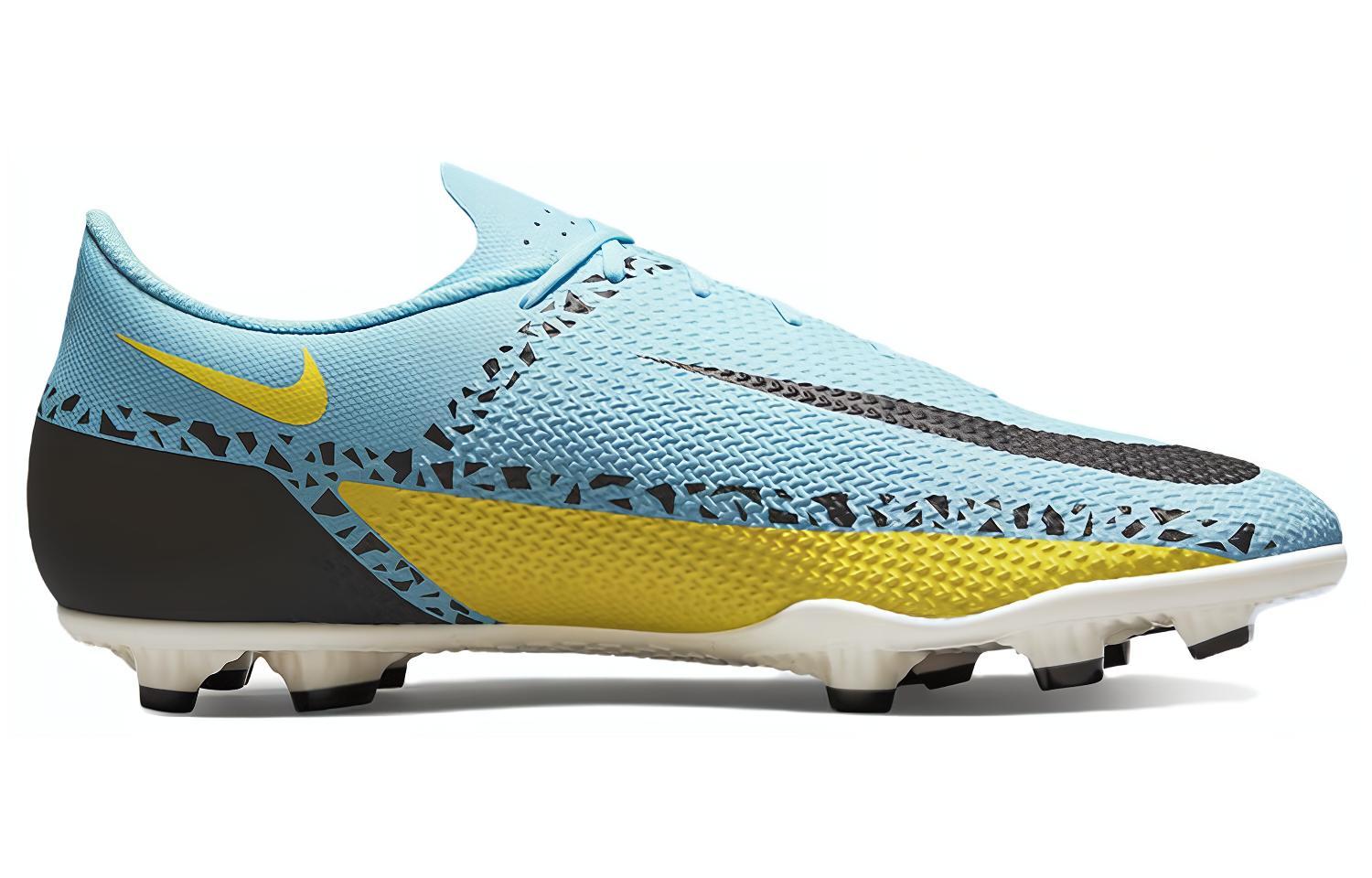 Мужские бутсы Nike Phantom GT MG (синий / желтый) — Синий / жёлтый — фото 2