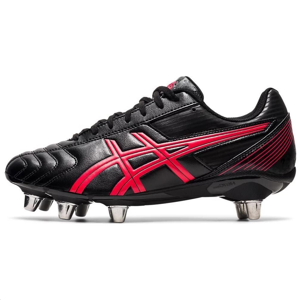 Asics Gel Lethal Comfortable FG Firm Ground Soccer Shoes Men's Black Red