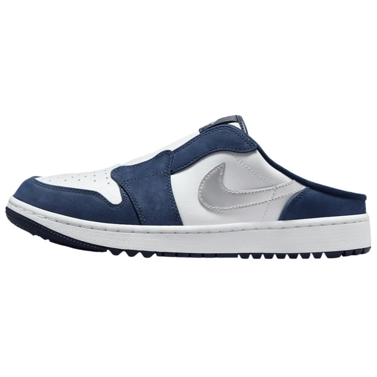 Jordan Air Jordan 1 Leather Breathable Low top Casual Shoes Men's White Blue