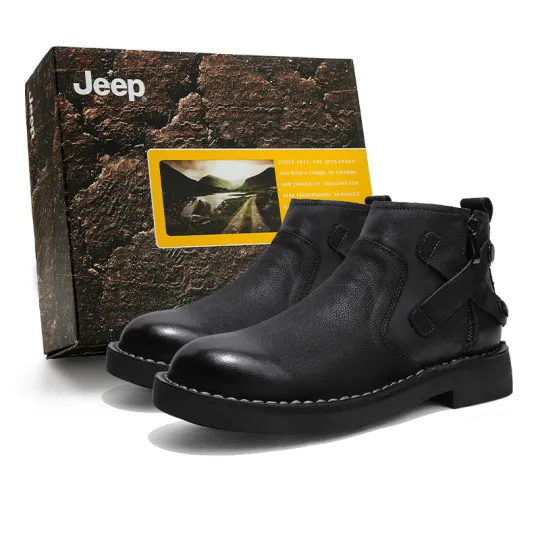 Jeep Short Combat Boots Men's Black