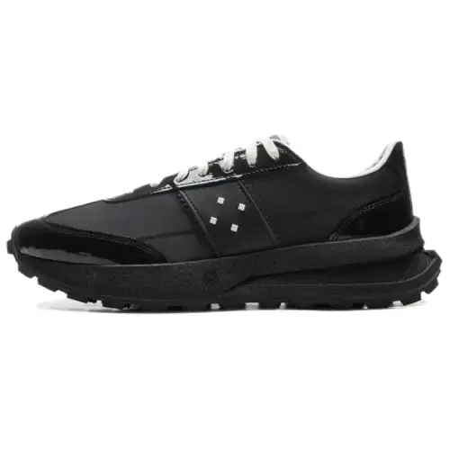 Li Ning Light Boat Slip Resistant Abrasion Resistant Low top Casual Shoes Unisex Black