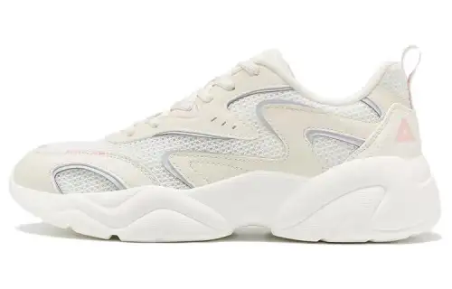 PEAK Slip Resistant Abrasion Resistant Low top Casual Shoes Women's Beige White Pink