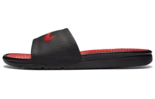 Nike Slip Resistant Odor Resistant Slide Slippers Men's Black Red