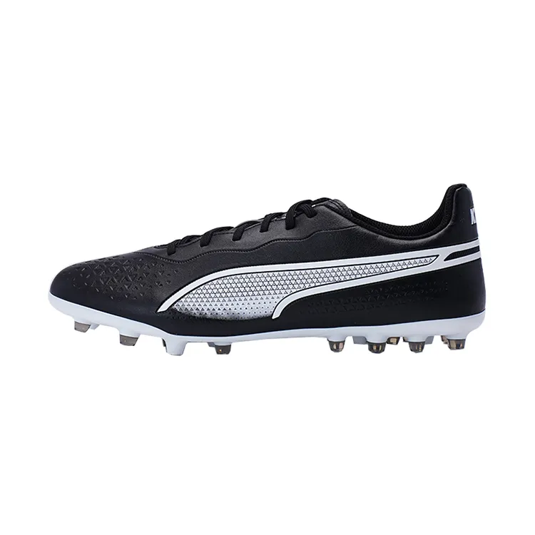 PUMA KING MATCH MG (Multi Ground) Fabric Abrasion-Resistant Soccer Shoes Men's Black
