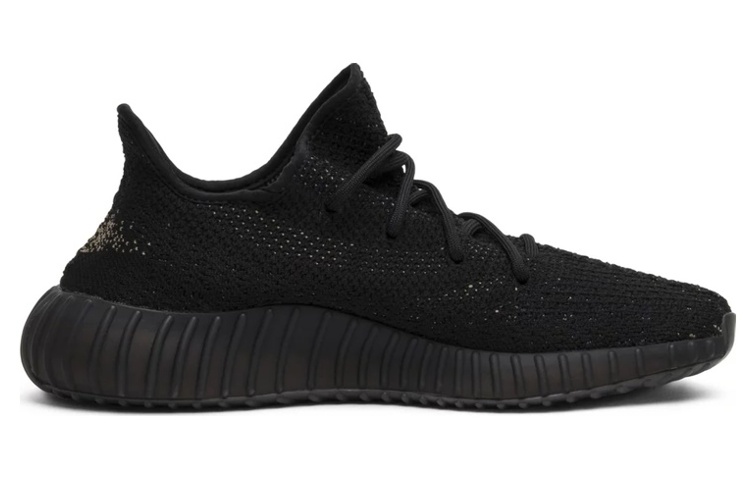 Кроссовки adidas originals Yeezy Boost 350 V2 (черно-зеленые) — Чёрный — фото 2