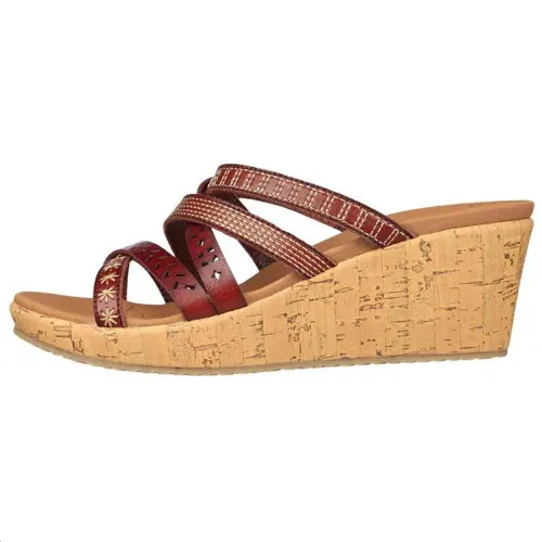 Skechers Slide Slippers Women's Red Brown